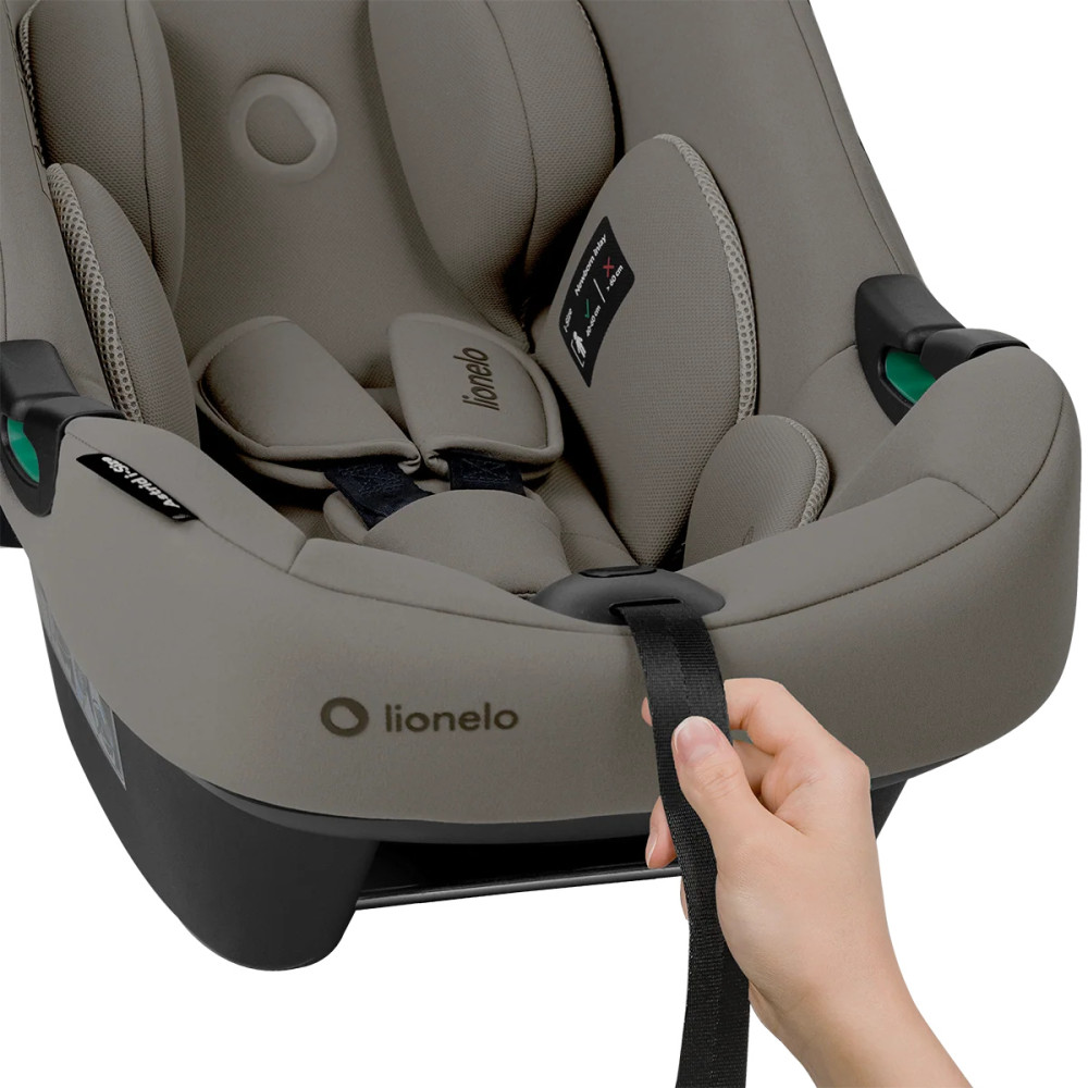 Lionelo Astrid i-Size Set Plus - автокресло для новорожденных с базой ISOFIX (40-87 см/ 0-24 мес) • Beige Taupe