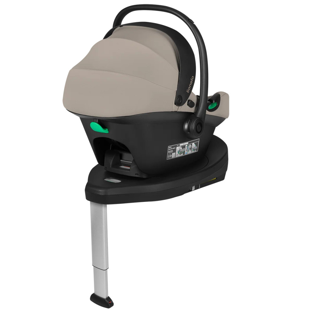 Lionelo Astrid i-Size Set Plus - автокресло для новорожденных с базой ISOFIX (40-87 см/ 0-24 мес) • Beige Taupe