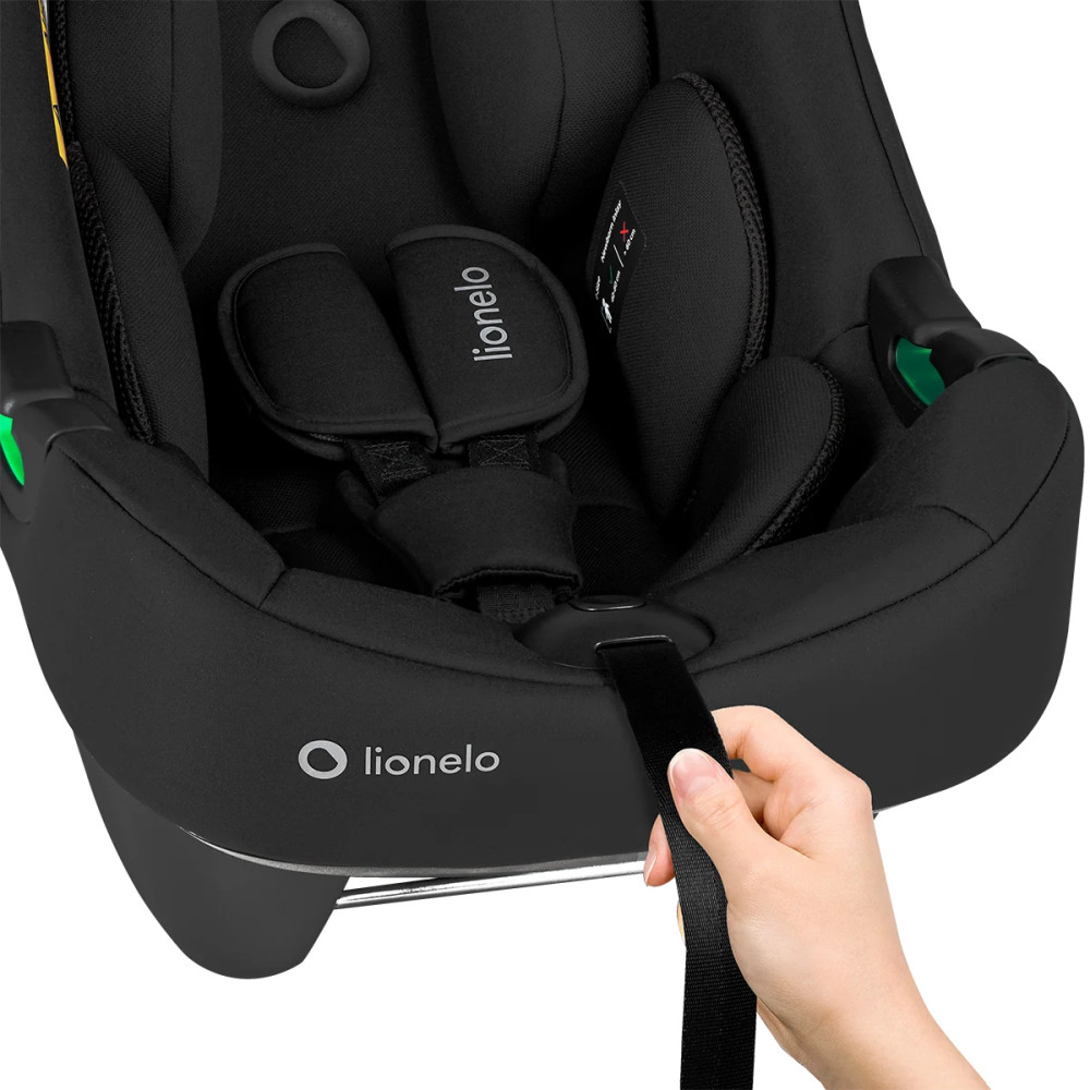 Lionelo Astrid i-Size Set Plus - автокресло для новорожденных с базой ISOFIX (40-87 см/ 0-24 мес) • Black Onyx