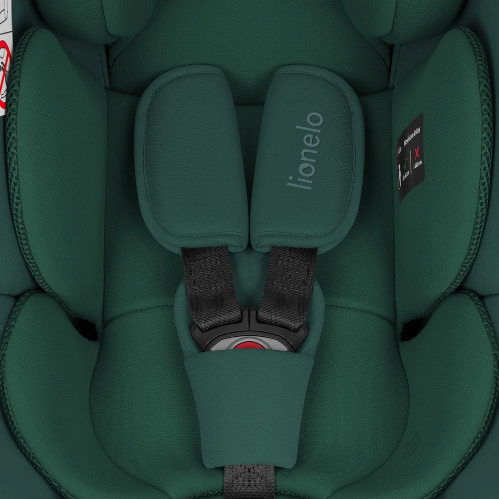 Lionelo Astrid i-Size Set Plus - автокресло для новорожденных с базой ISOFIX (40-87 см/ 0-24 мес) • Green Forest