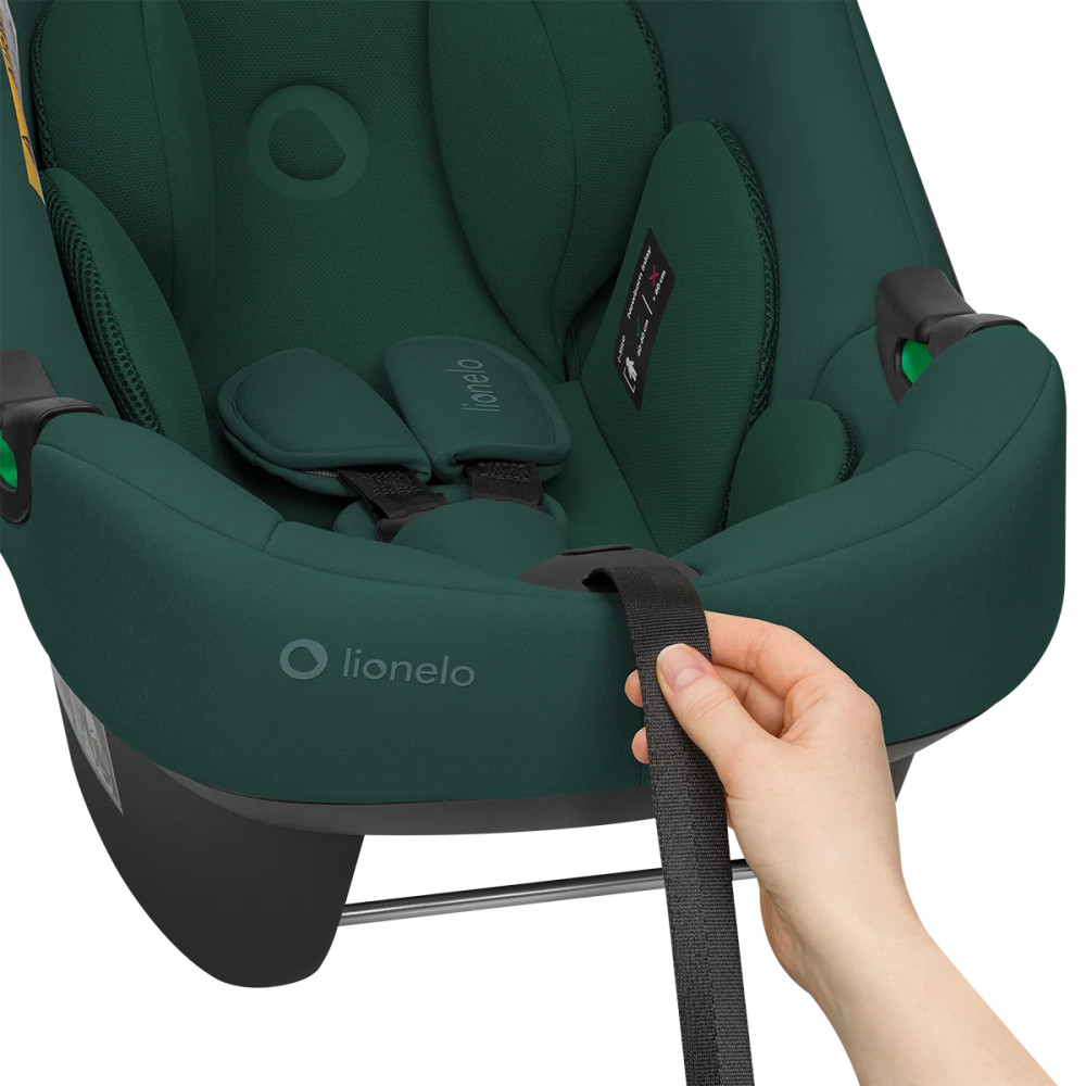 Lionelo Astrid i-Size Set Plus - автокресло для новорожденных с базой ISOFIX (40-87 см/ 0-24 мес) • Green Forest