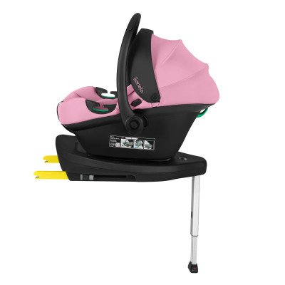 Lionelo Astrid i-Size Set Plus - автокресло для новорожденных с базой ISOFIX (40-87 см/ 0-24 мес) • Pink Coral