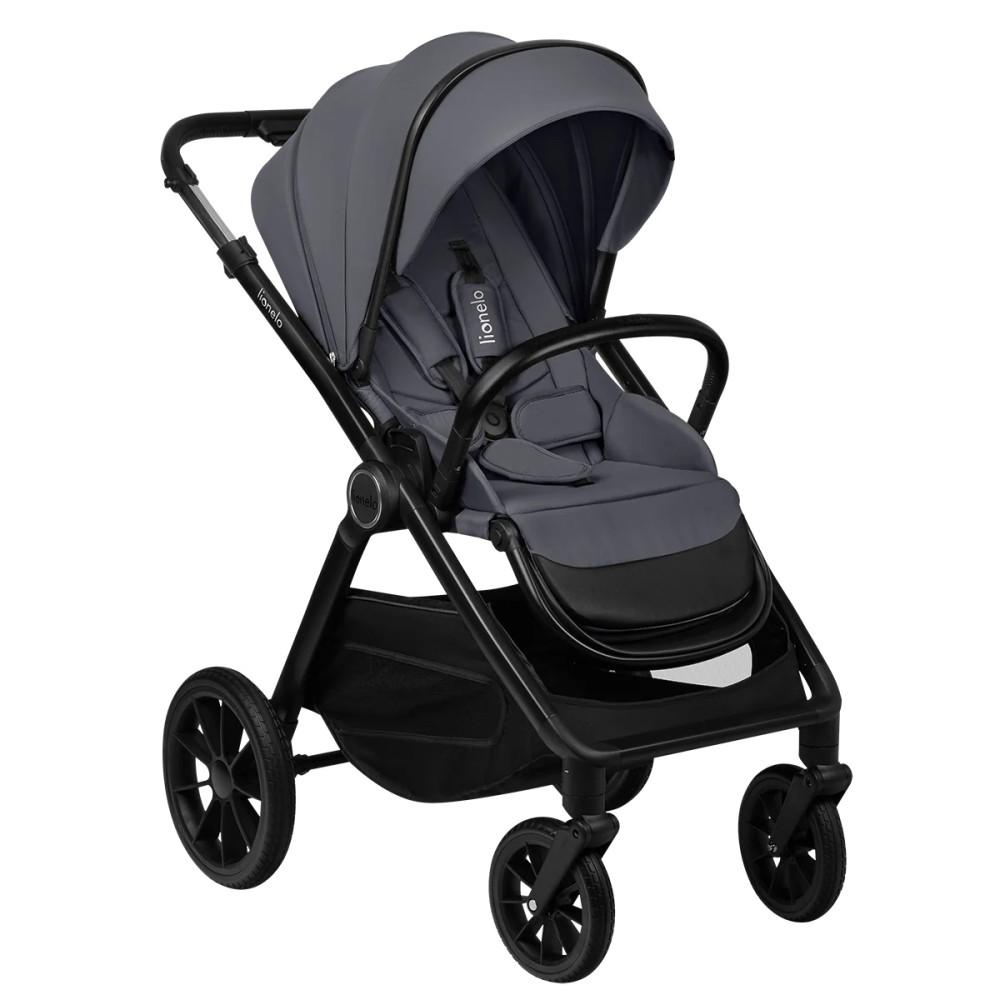 Lionelo Layla 2в1 - детская коляска 2 в 1, универсальная коляска с большими колесами • Grey Stone