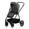 Lionelo Meril 2в1 - детская коляска 2 в 1, коляска с большими колесами, просторная люлька • Grey Stone