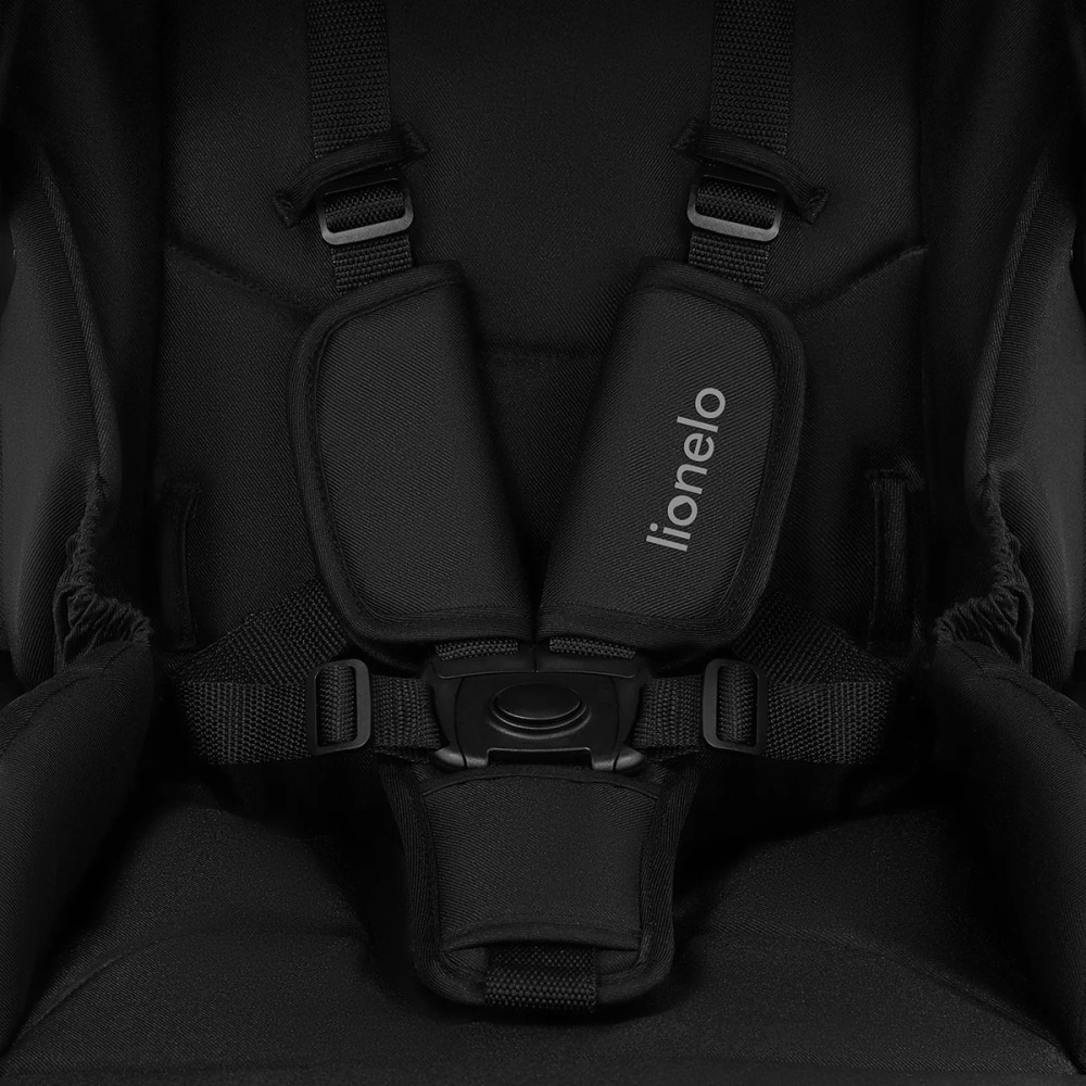 Lionelo Meril 3в1 - детская коляска 3 в 1 с автокреслом, коляска с большими колесами, просторная люлька • Black Onyx