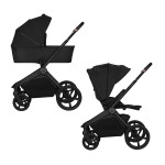 Lionelo Freya 2в1 - детская коляска 2 в 1, люлька складывается вместе с рамой • Black Onyx