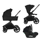 Lionelo Freya 3в1 - детская коляска 3 в 1 с автокреслом, люлька складывается вместе с рамой • Black Onyx Lionelo Freya 3в1 - детская коляска 3 в 1 с автокреслом, люлька складывается вместе с рамой • Black Onyx