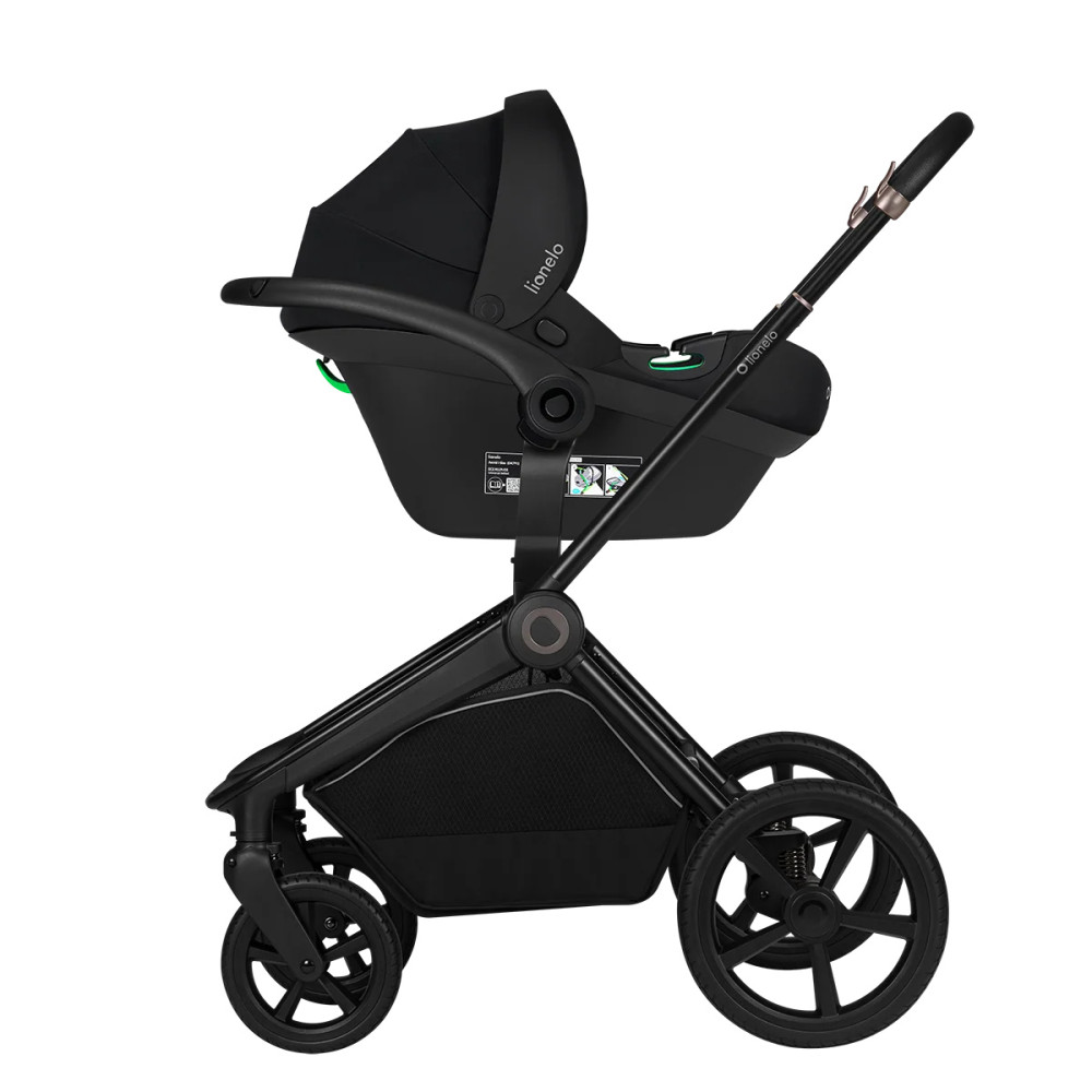 Lionelo Freya 3в1 - детская коляска 3 в 1 с автокреслом, люлька складывается вместе с рамой • Black Onyx