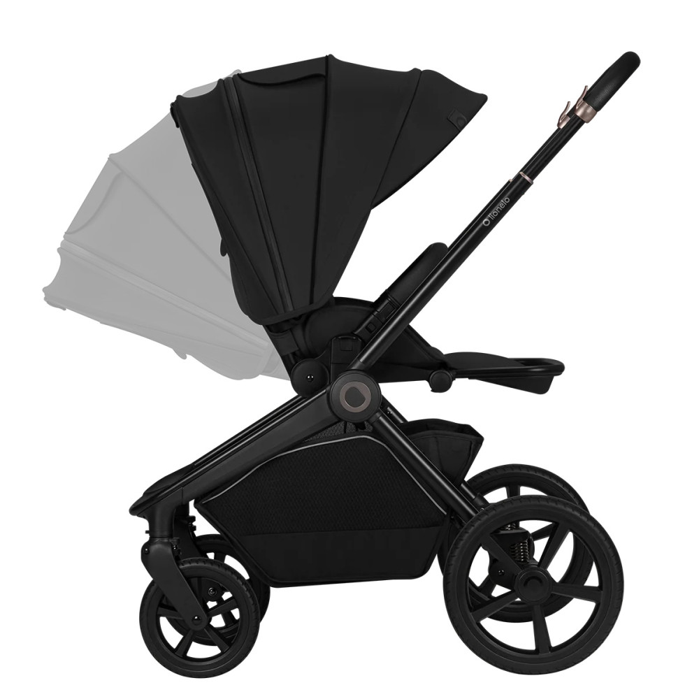 Lionelo Freya 3в1 - детская коляска 3 в 1 с автокреслом, люлька складывается вместе с рамой • Black Onyx