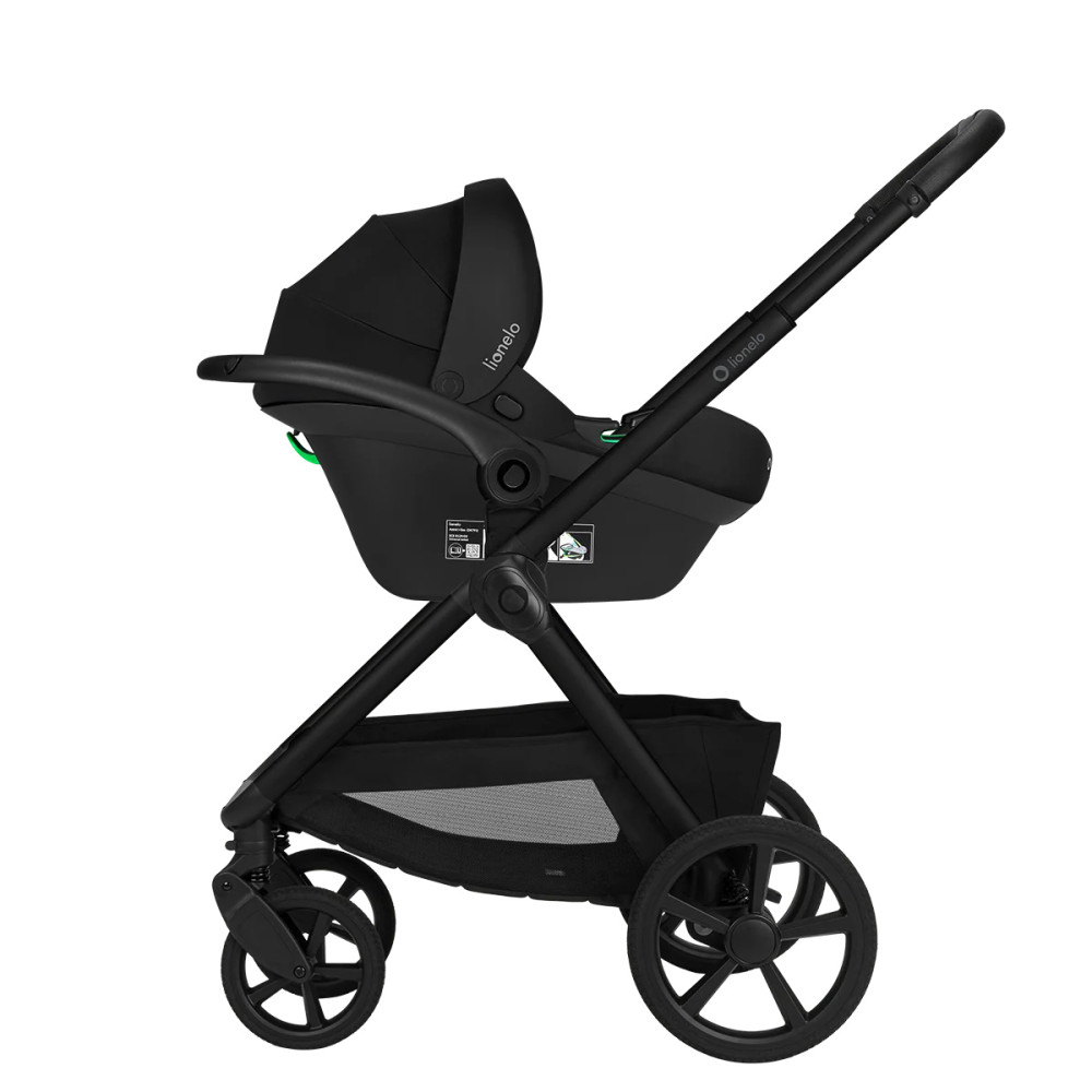 Lionelo Carmine 3в1 - детская коляска 3 в 1 с автокреслом • Black Onyx