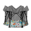 Lionelo Roel Plus - шестиугольный манеж с боковым входом и сумкой • Grey Multicolor