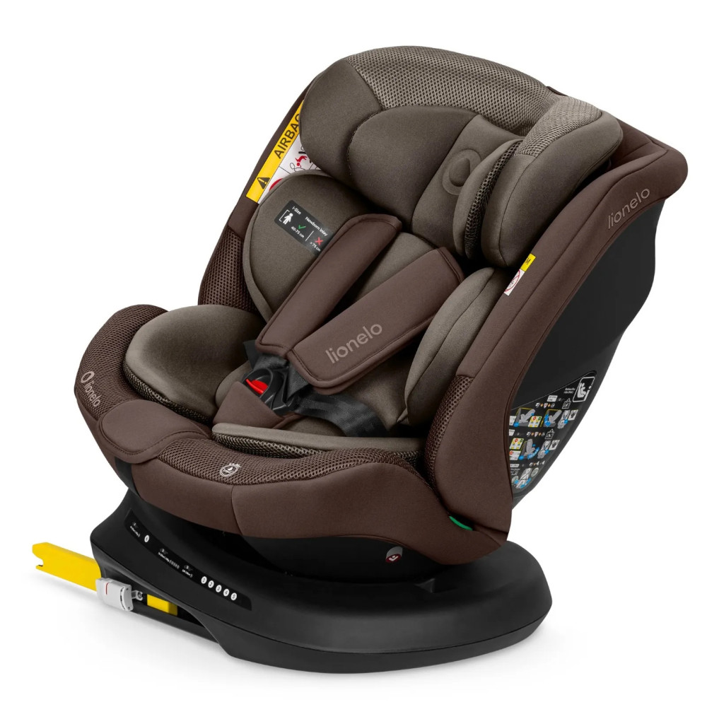 Lionelo Bastiaan Plus i-Size - поворотное автокресло для ребенка (40-150 см) • Beige Chocolate