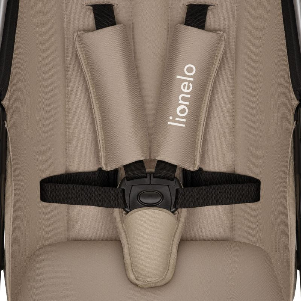 Lionelo Amber 2в1 - детская коляска 2 в 1, универсальная коляска с надувными колесами • Beige Sand