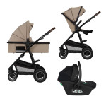 Lionelo Amber 3в1 - детская коляска 3 в 1 с автокреслом, универсальная коляска с надувными колесами • Beige Sand Lionelo Amber 3в1 - детская коляска 3 в 1 с автокреслом, универсальная коляска с надувными колесами • Beige Sand