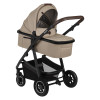 Lionelo Amber 3в1 - детская коляска 3 в 1 с автокреслом, универсальная коляска с надувными колесами • Beige Sand