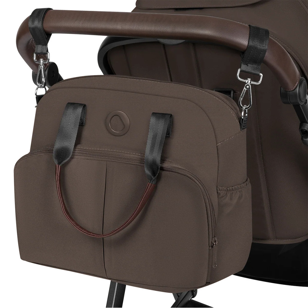 Lionelo Amber 3в1 - детская коляска 3 в 1 с автокреслом, универсальная коляска с надувными колесами • Brown Chocolate
