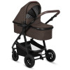Lionelo Amber 3в1 - детская коляска 3 в 1 с автокреслом, универсальная коляска с надувными колесами • Brown Chocolate