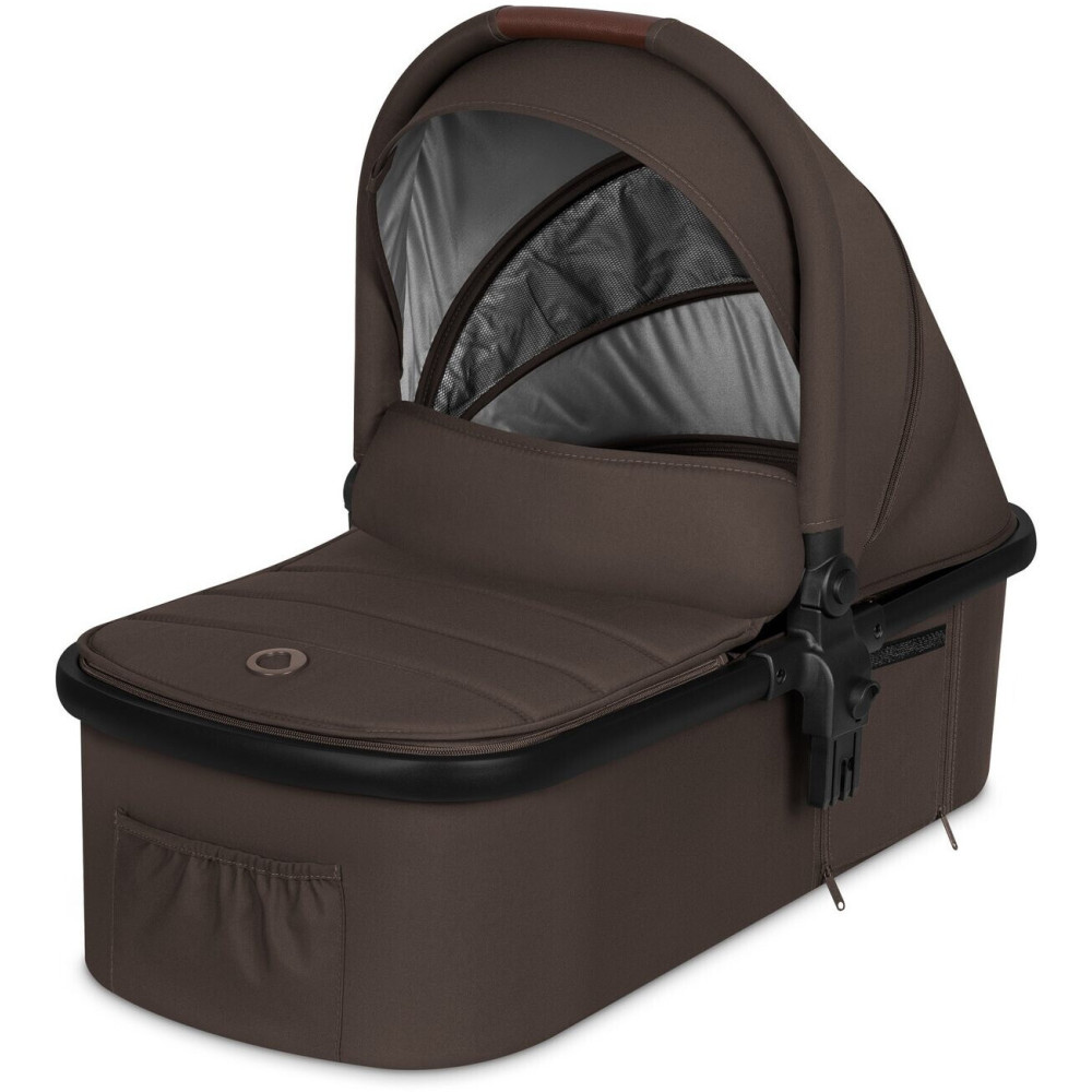Lionelo Amber 3в1 - детская коляска 3 в 1 с автокреслом, универсальная коляска с надувными колесами • Brown Chocolate