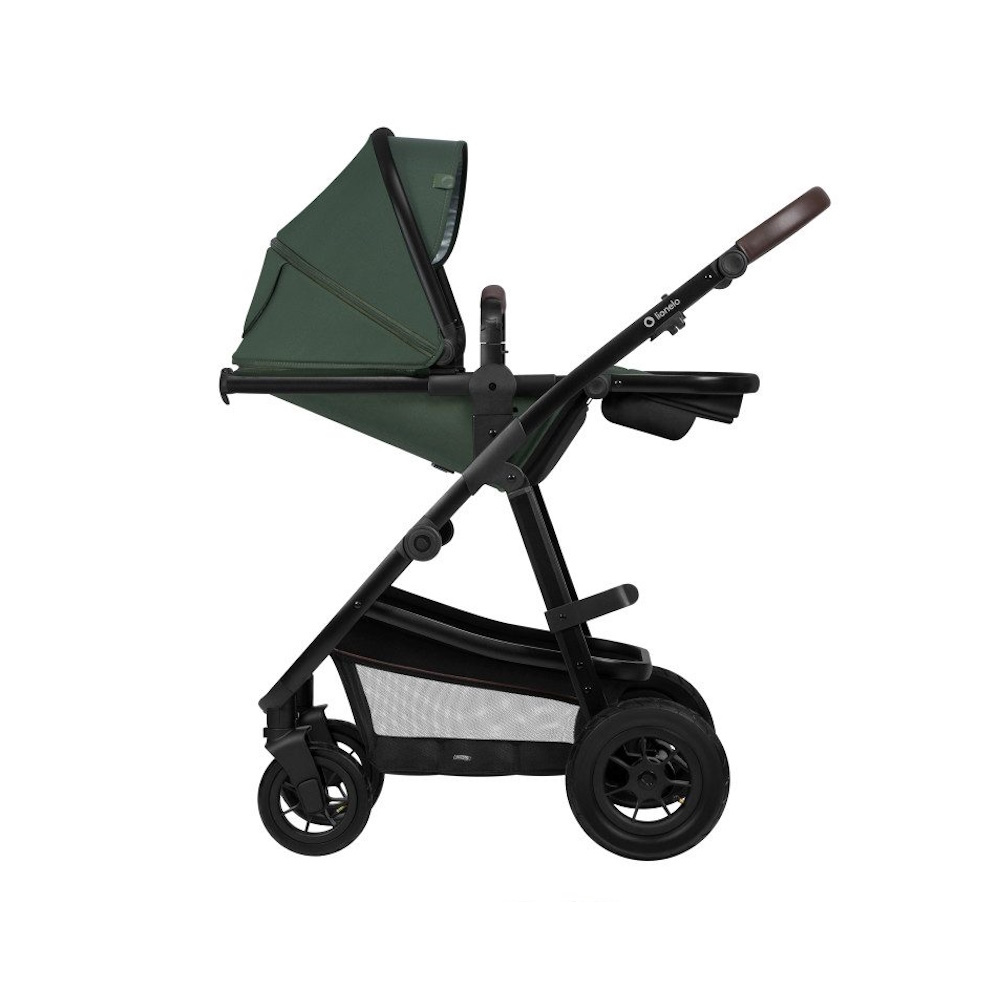 Lionelo Amber 3в1 - детская коляска 3 в 1 с автокреслом, универсальная коляска с надувными колесами • Green Forest Lionelo Amber 3в1 - детская коляска 3 в 1 с автокреслом, универсальная коляска с надувными колесами • Green Forest