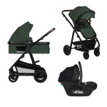 Lionelo Amber 3в1 - детская коляска 3 в 1 с автокреслом, универсальная коляска с надувными колесами • Green Forest Lionelo Amber 3в1 - детская коляска 3 в 1 с автокреслом, универсальная коляска с надувными колесами • Green Forest