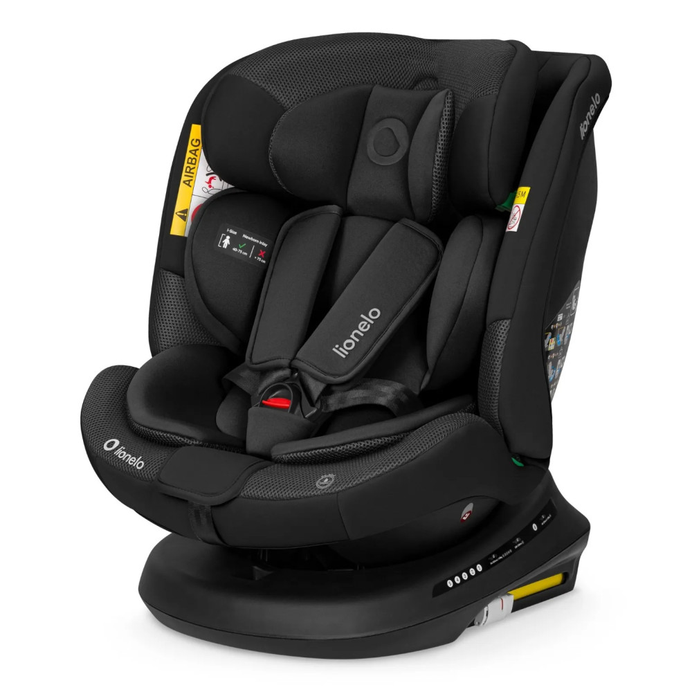 Lionelo Bastiaan Plus i-Size - поворотное автокресло для ребенка (40-150 см) • Black Carbon