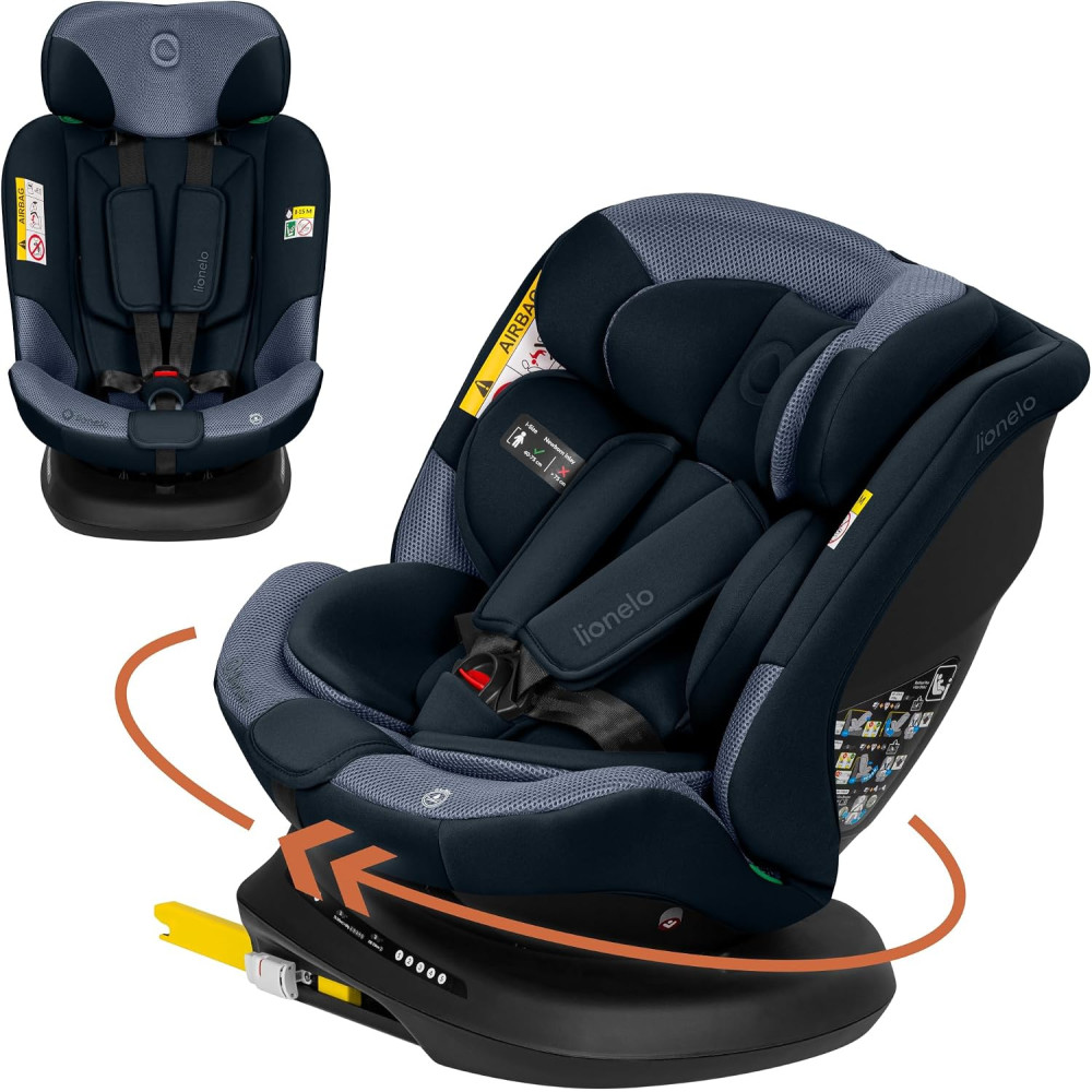 Lionelo Bastiaan Plus i-Size - поворотное автокресло для ребенка (40-150 см) • Navy Blue Lionelo Bastiaan Plus i-Size - поворотное автокресло для ребенка (40-150 см) • Navy Blue