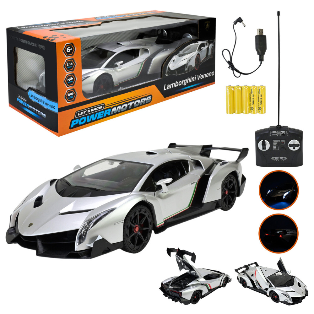 POWERMOTORS Lamborghini Veneno 1:14 - радіокерована модель • Сіра (PM1406)