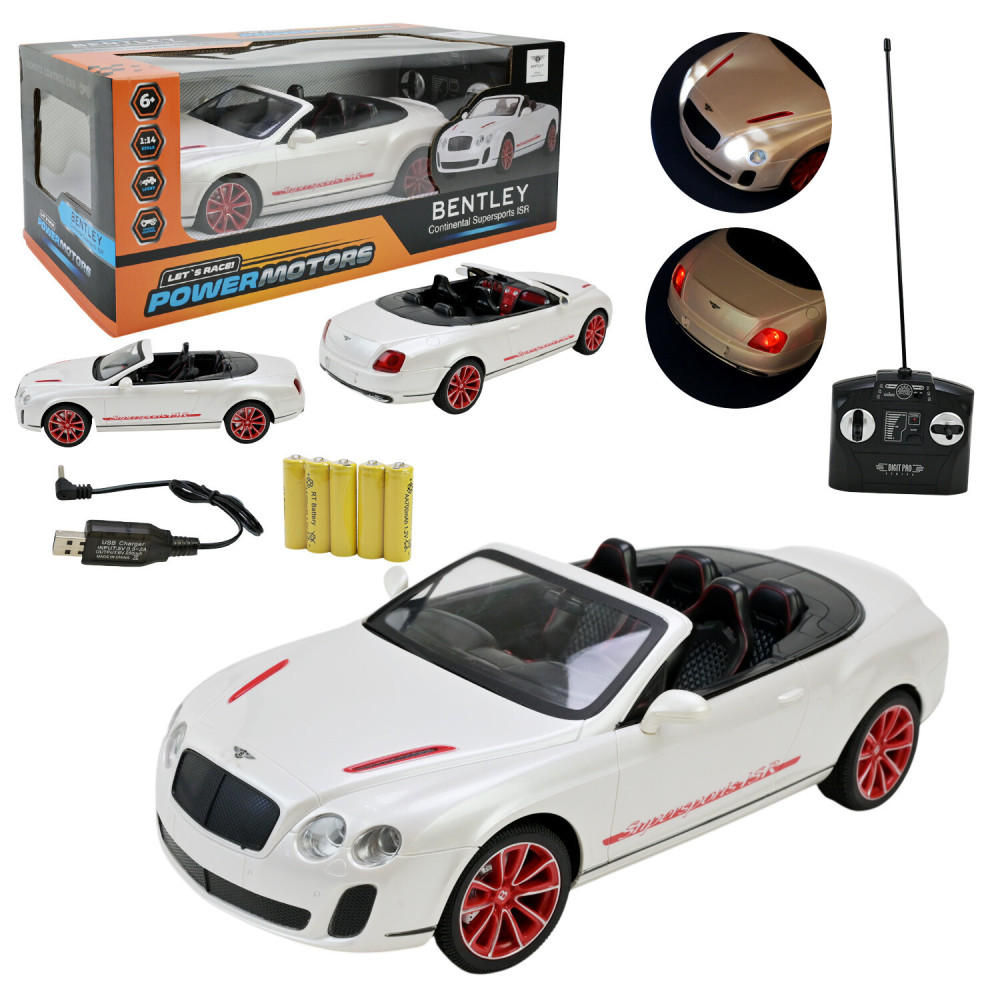 POWERMOTORS Bentley Continental Supersports 1:14 - радіокерована модель • Біла (PM1403)