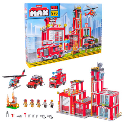 ZURU MAX City Пожарные - конструктор, 976 деталей (83165)