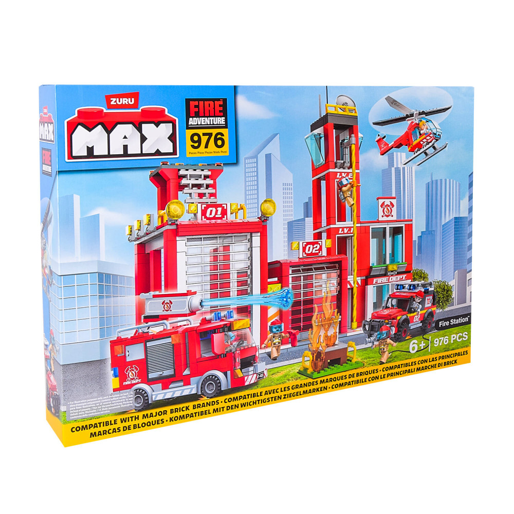 ZURU MAX City Пожарные - конструктор, 976 деталей (83165)