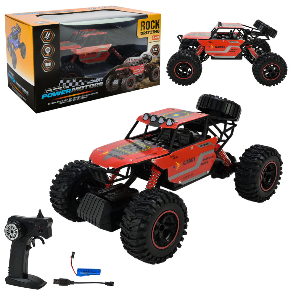 POWERMOTORS Баггі 1:14 - радіокерований всюдихідний баггі • Червоний (PM3403)