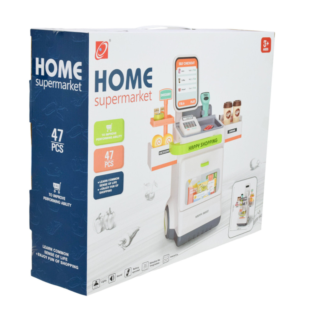 Ігровий набір Супермаркет Home - каса, сканер і 47 аксесуарів (668-121)