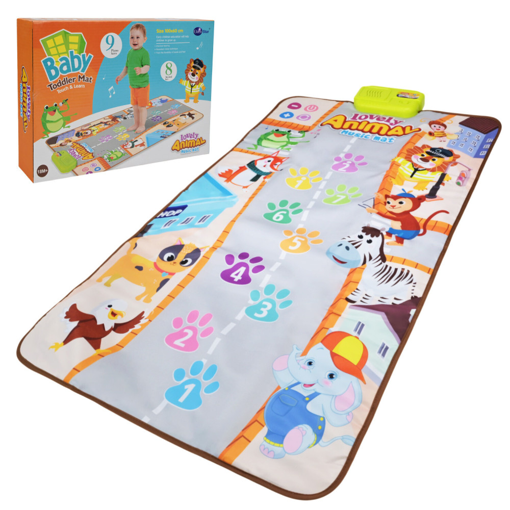 Музичний килимок Baby Toddler Mat - звуки тварин і 9 нот (757-13)