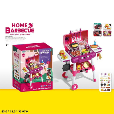 Барбекю набір Home Barbecue - гриль на коліщатках зі світлом, звуком і парою (WD-503A) Барбекю набір Home Barbecue - гриль на коліщатках зі світлом, звуком і парою (WD-503A)