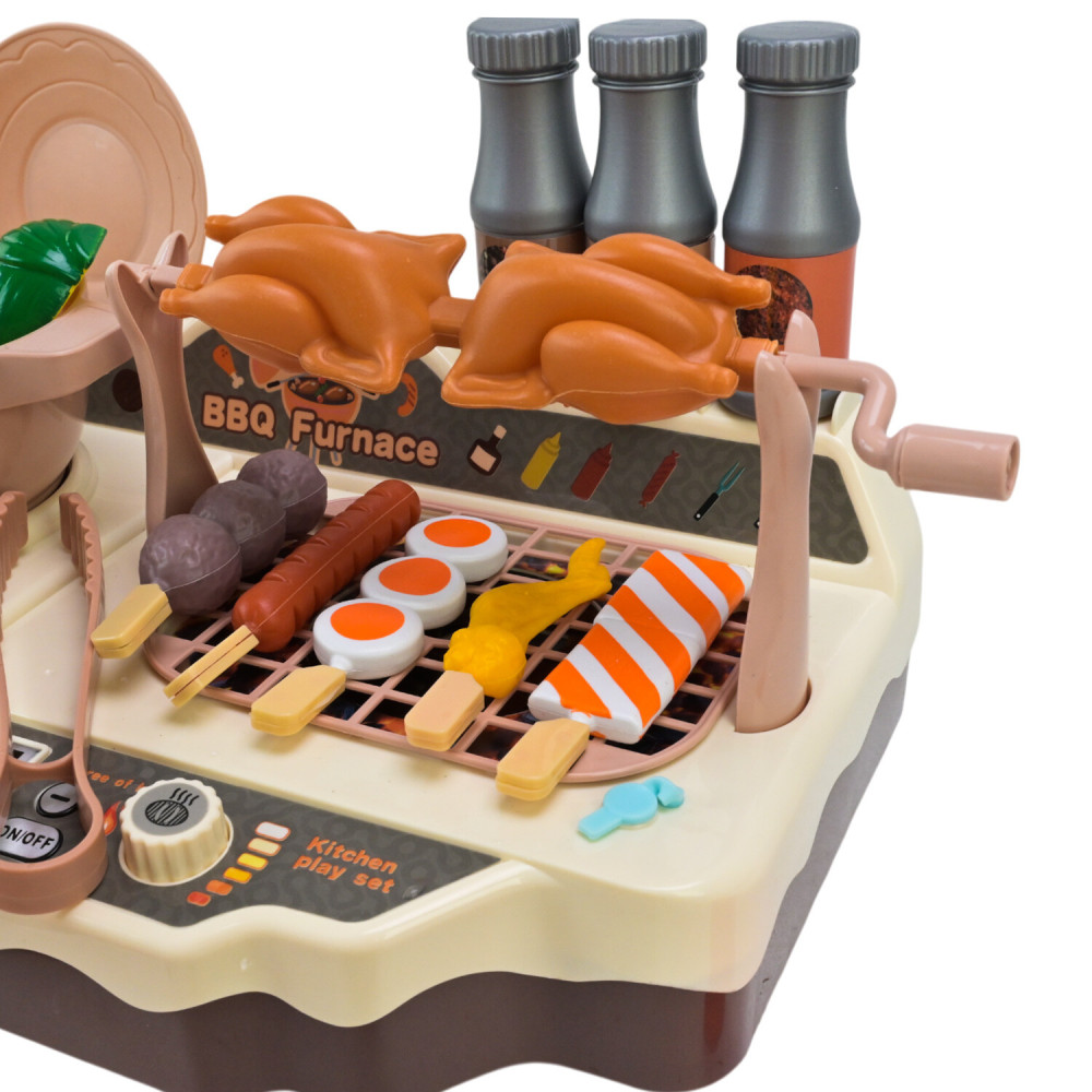 Ігровий набір BBQ Grill - плита з грилем, посуд і продукти (9935A) Ігровий набір BBQ Grill - плита з грилем, посуд і продукти (9935A)