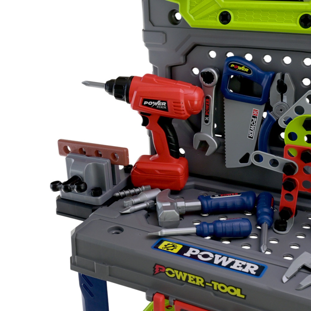 Набор инструментов Мастерская Power Tool - верстак 2 в 1 из 133 элементов (008-201)