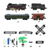 Залізниця Steam Train з освітленими вагонами - ретро-потяг з ефектом пари, світлом і звуком (605B)