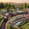 Залізниця Vintage Model Train - ретро-потяг зі станцією, світлом і звуком (9299-65)