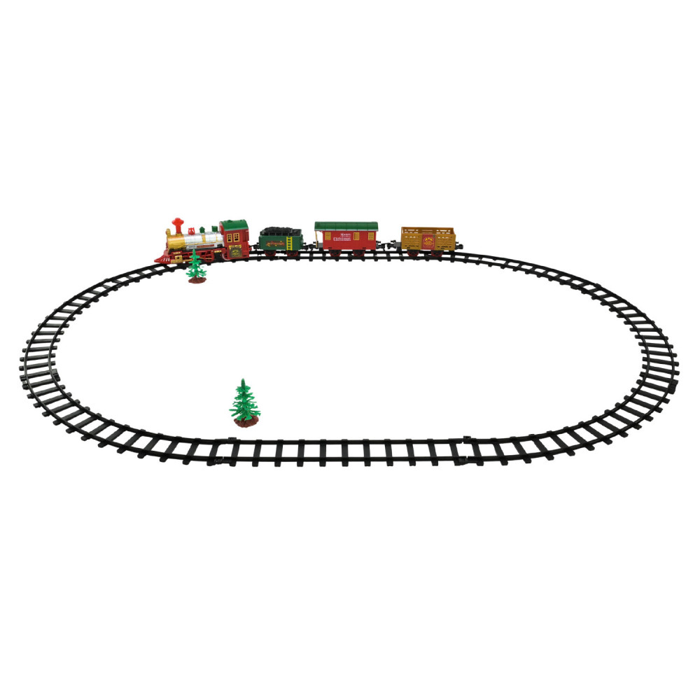Залізниця Merry Christmas Deluxe - різдвяний потяг із 3 вагонами, світлом і звуком (1603B-1A) Залізниця Merry Christmas Deluxe - різдвяний потяг із 3 вагонами, світлом і звуком (1603B-1A)