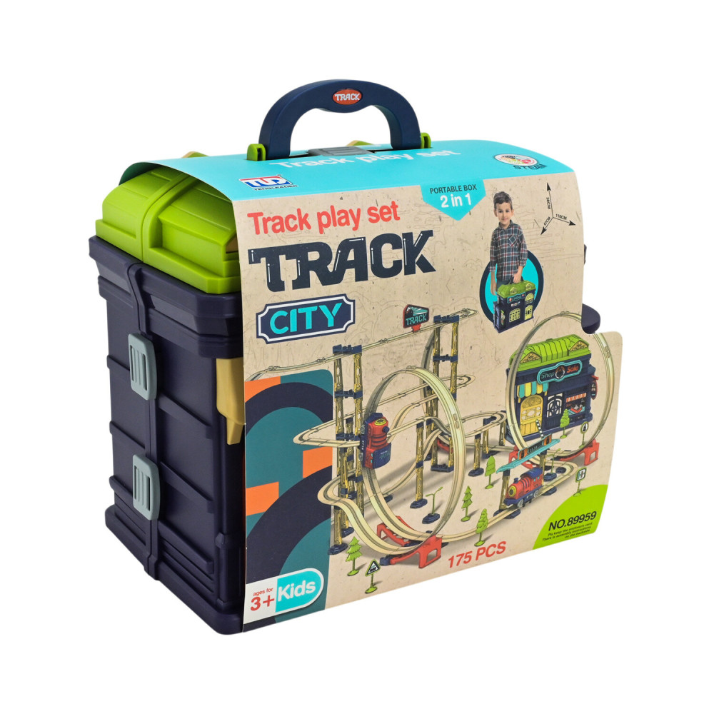 Залізниця Track City 175 деталей - ігровий набір у валізі-будиночку (89959) Залізниця Track City 175 деталей - ігровий набір у валізі-будиночку (89959)
