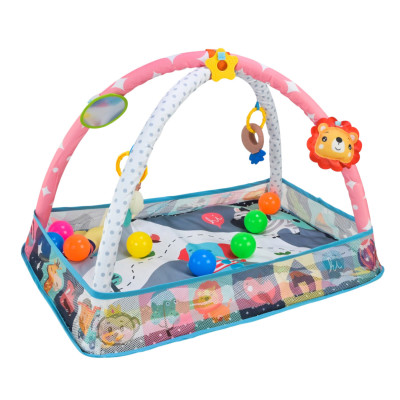 Развивающий коврик Happy Ball Pit - с дугами, погремушками и шариками (918-8023)