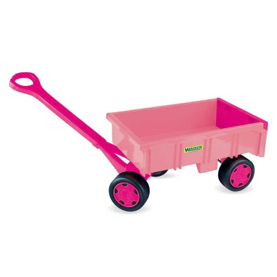 Wader Гигант Тележка с ручкой - прицеп к серии Гигант • Розовая (10958) Wader Гигант Тележка с ручкой - прицеп к серии Гигант • Розовая (10958)