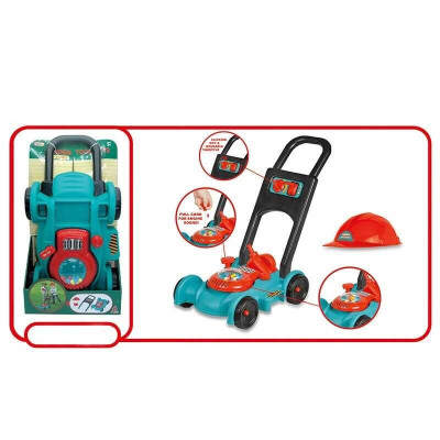 Игрушечная газонокосилка - трещотки, каска и канистра (G 6308)