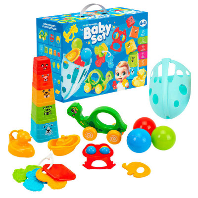 Technok Toys Подарунковий набір - пірамідка, органайзер для ванної, каталка-черепаха (3274) Technok Toys Подарунковий набір - пірамідка, органайзер для ванної, каталка-черепаха (3274)