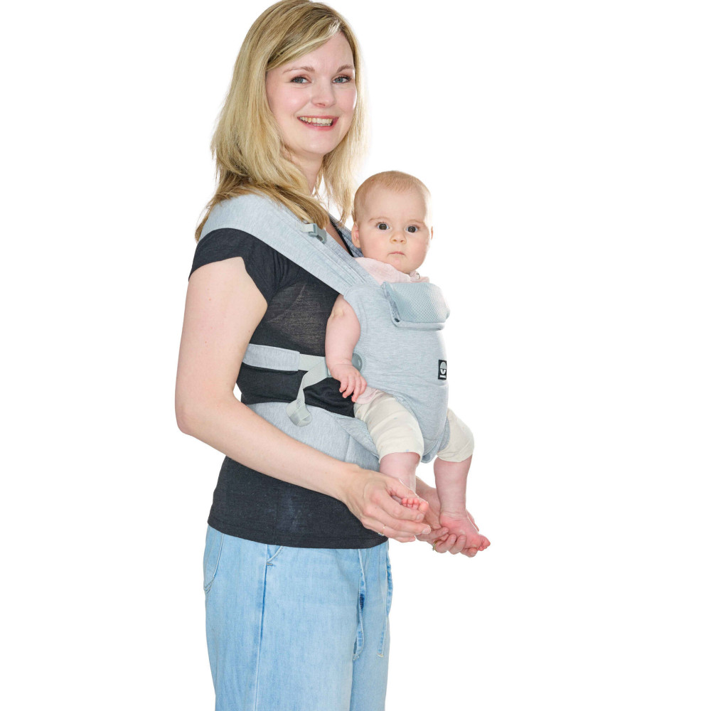 Dooky Cosy Comfort - эргорюкзак-переноска для детей от 0 до 3 лет • Grey