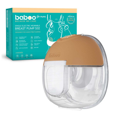 Baboo Hands-Free Electric Breast Pump - портативний електричний молоковідсмоктувач • Какао