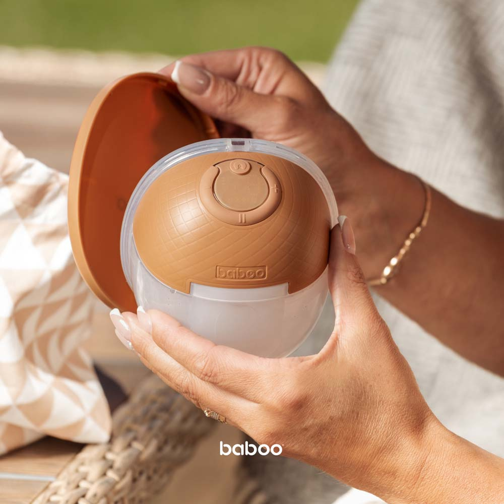 Baboo Hands-Free Electric Breast Pump - портативний електричний молоковідсмоктувач • Какао