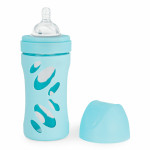 Twistshake Anti-Colic Glass 260 мл - скляна антиколікова пляшечка для годування • Pastel Blue Twistshake Anti-Colic Glass 260 мл - скляна антиколікова пляшечка для годування • Pastel Blue