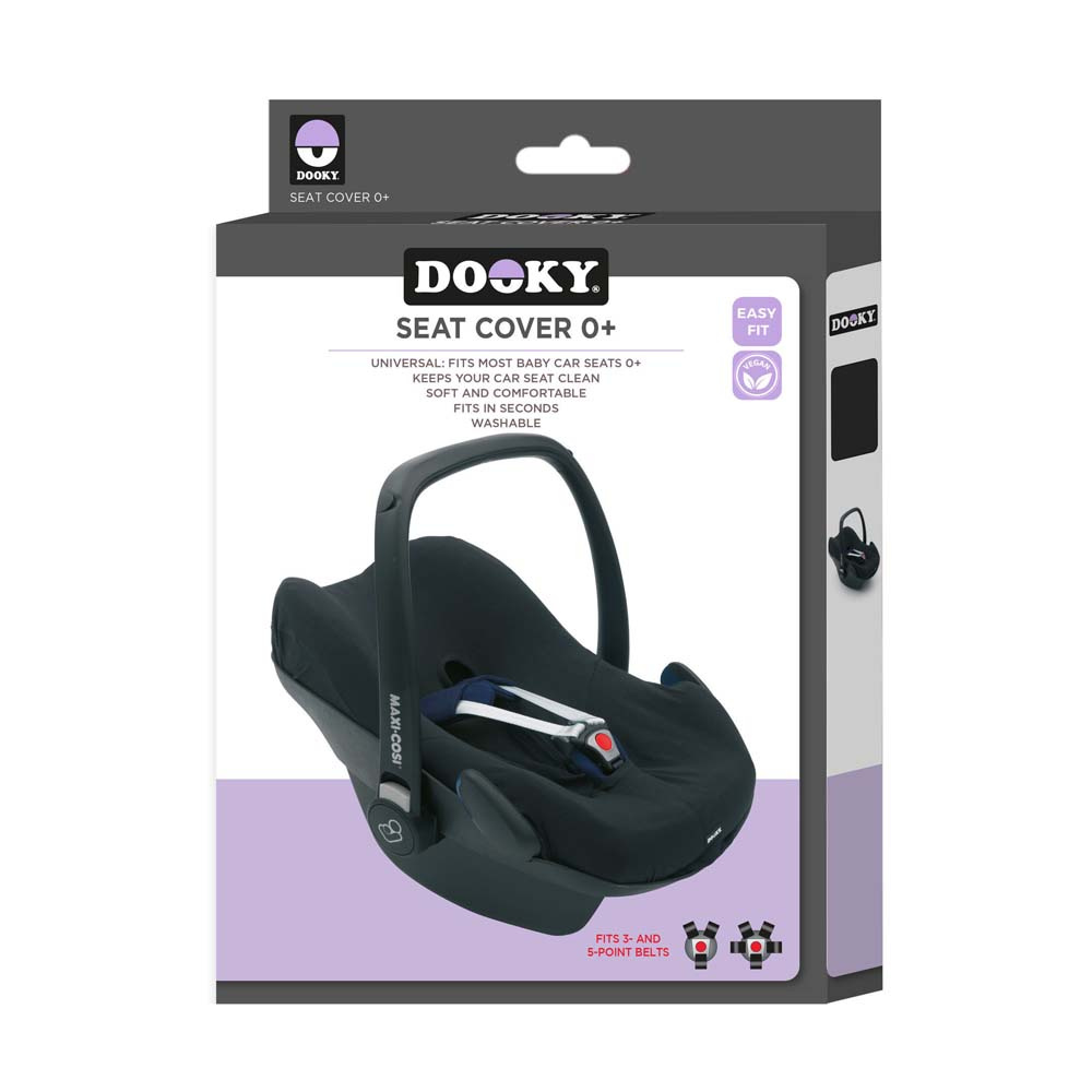 Dooky Seat Cover 0+ - универсальный чехол для автолюльки группы 0+ • Black Dooky Seat Cover 0+ - универсальный чехол для автолюльки группы 0+ • Black