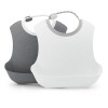 Twistshake Infant Bibs 4+ мес. - слюнявчики с карманом, 2 шт. • Pastel Grey White